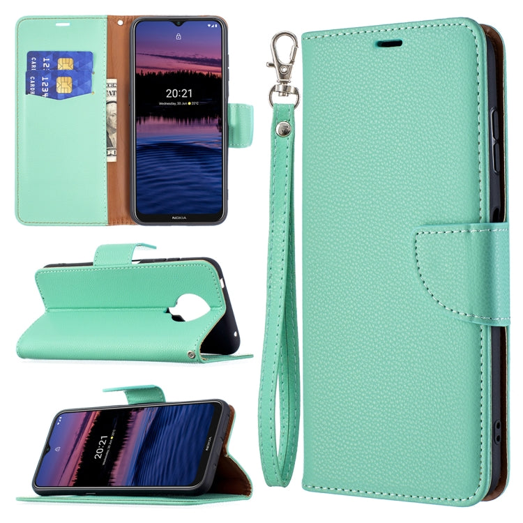 For Nokia G20 / G10 Litchi Texture Pure Color Horizontal Flip Leather Case with Holder & Card Slots & Wallet & Lanyard