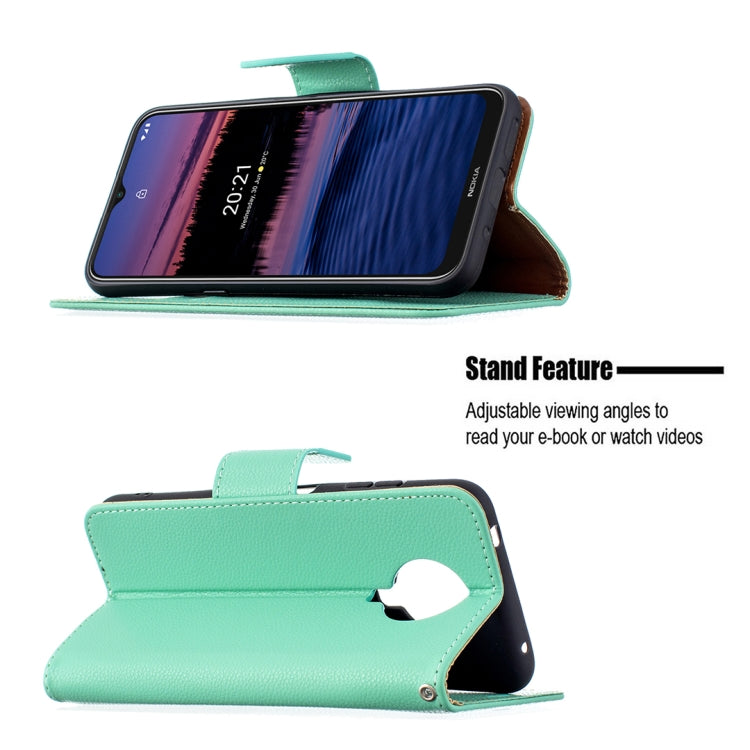 For Nokia G20 / G10 Litchi Texture Pure Color Horizontal Flip Leather Case with Holder & Card Slots & Wallet & Lanyard