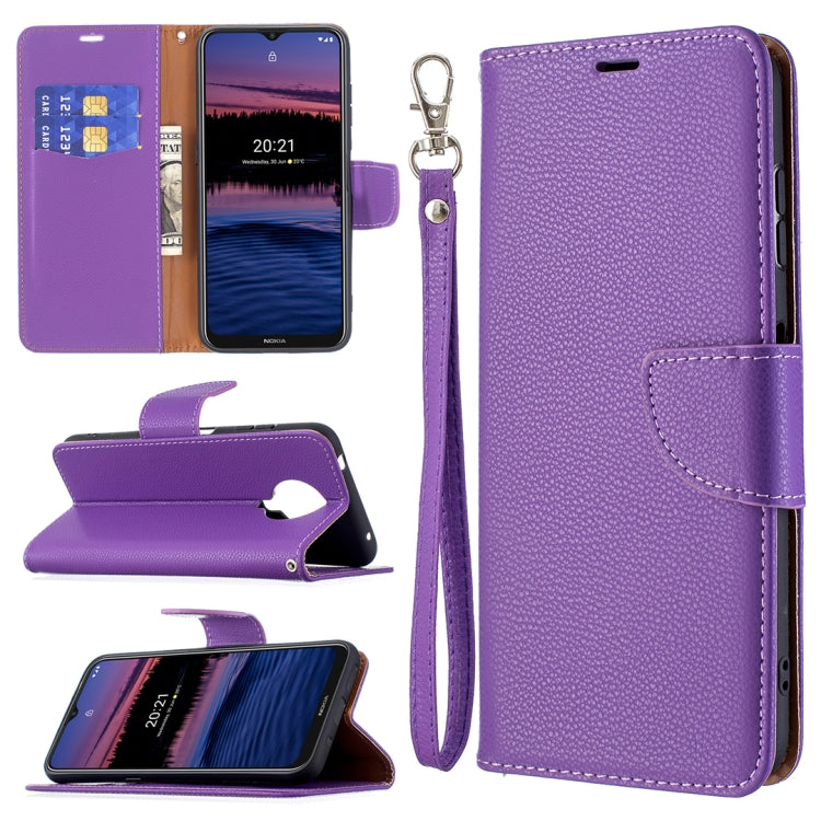 For Nokia G20 / G10 Litchi Texture Pure Color Horizontal Flip Leather Case with Holder & Card Slots & Wallet & Lanyard