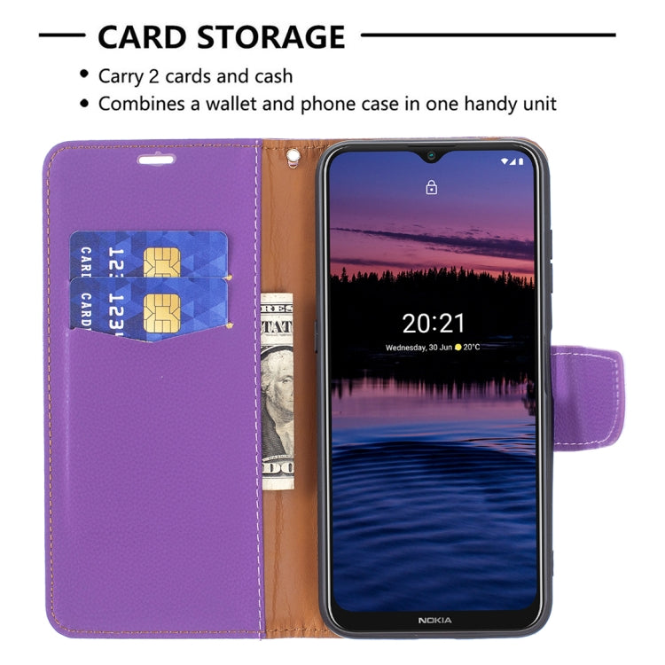 For Nokia G20 / G10 Litchi Texture Pure Color Horizontal Flip Leather Case with Holder & Card Slots & Wallet & Lanyard