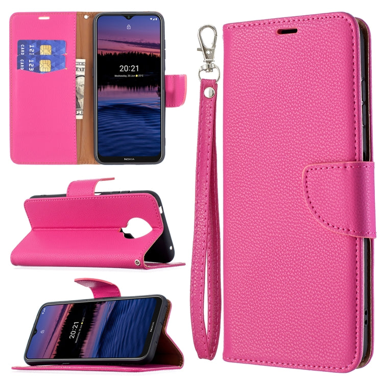 For Nokia G20 / G10 Litchi Texture Pure Color Horizontal Flip Leather Case with Holder & Card Slots & Wallet & Lanyard