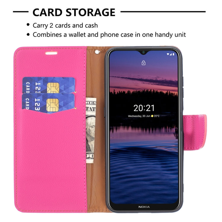 For Nokia G20 / G10 Litchi Texture Pure Color Horizontal Flip Leather Case with Holder & Card Slots & Wallet & Lanyard