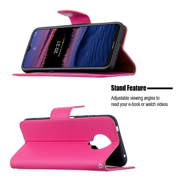 For Nokia G20 / G10 Litchi Texture Pure Color Horizontal Flip Leather Case with Holder & Card Slots & Wallet & Lanyard