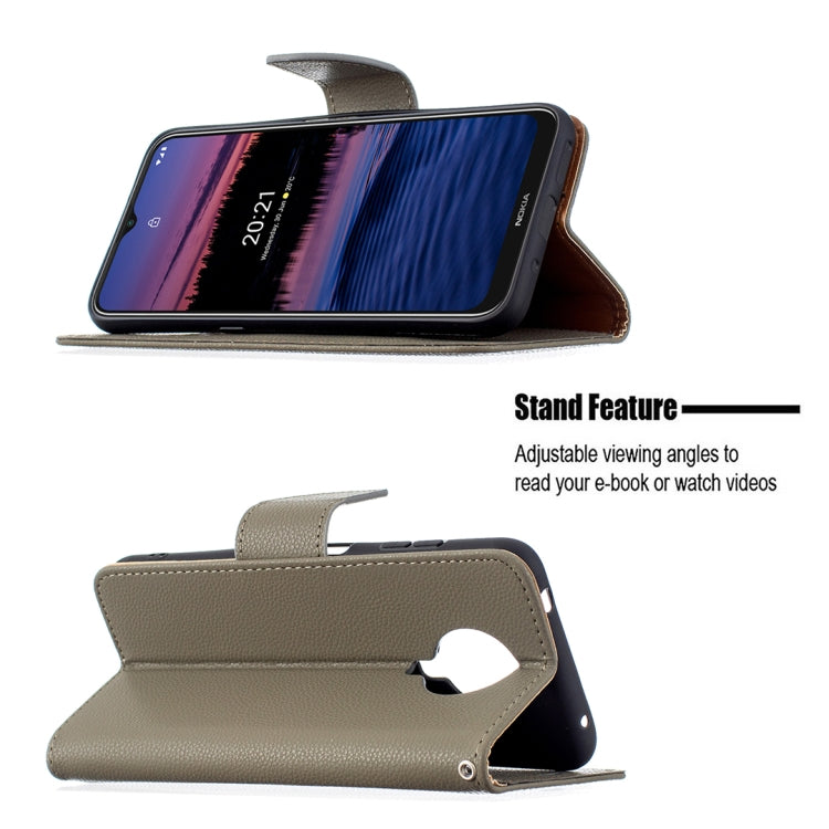 For Nokia G20 / G10 Litchi Texture Pure Color Horizontal Flip Leather Case with Holder & Card Slots & Wallet & Lanyard
