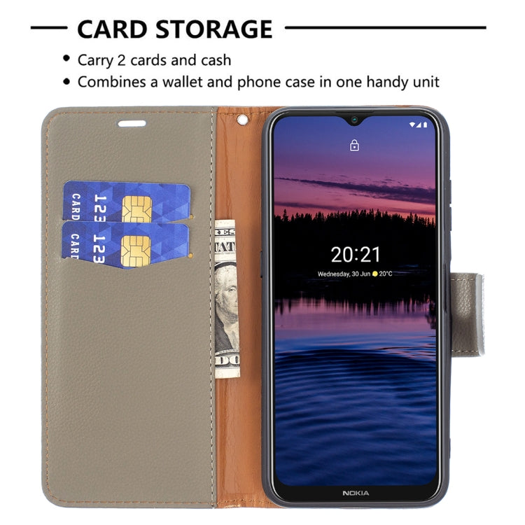 For Nokia G20 / G10 Litchi Texture Pure Color Horizontal Flip Leather Case with Holder & Card Slots & Wallet & Lanyard