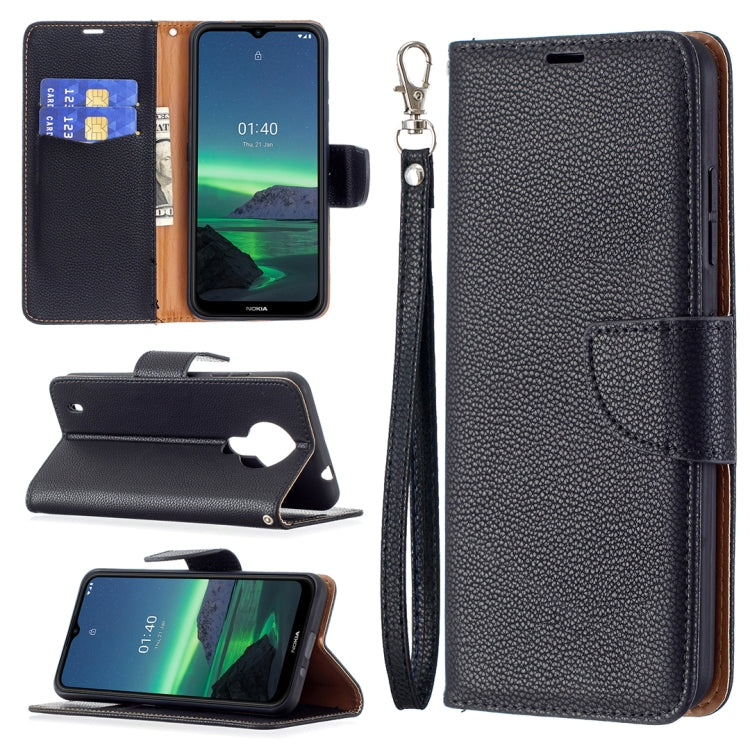 For Nokia 1.4 Litchi Texture Pure Color Horizontal Flip Leather Case with Holder & Card Slots & Wallet & Lanyard