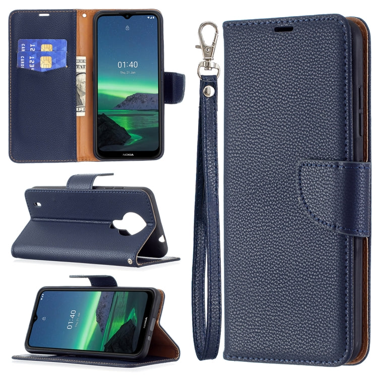 For Nokia 1.4 Litchi Texture Pure Color Horizontal Flip Leather Case with Holder & Card Slots & Wallet & Lanyard