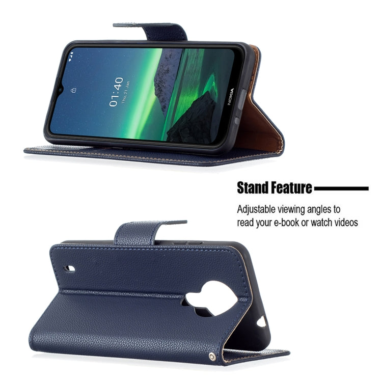 For Nokia 1.4 Litchi Texture Pure Color Horizontal Flip Leather Case with Holder & Card Slots & Wallet & Lanyard