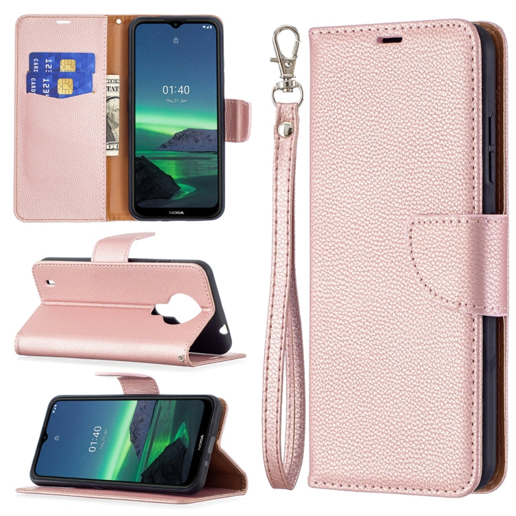 For Nokia 1.4 Litchi Texture Pure Color Horizontal Flip Leather Case with Holder & Card Slots & Wallet & Lanyard