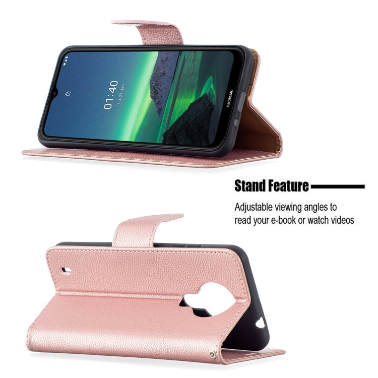 For Nokia 1.4 Litchi Texture Pure Color Horizontal Flip Leather Case with Holder & Card Slots & Wallet & Lanyard
