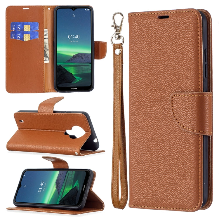For Nokia 1.4 Litchi Texture Pure Color Horizontal Flip Leather Case with Holder & Card Slots & Wallet & Lanyard