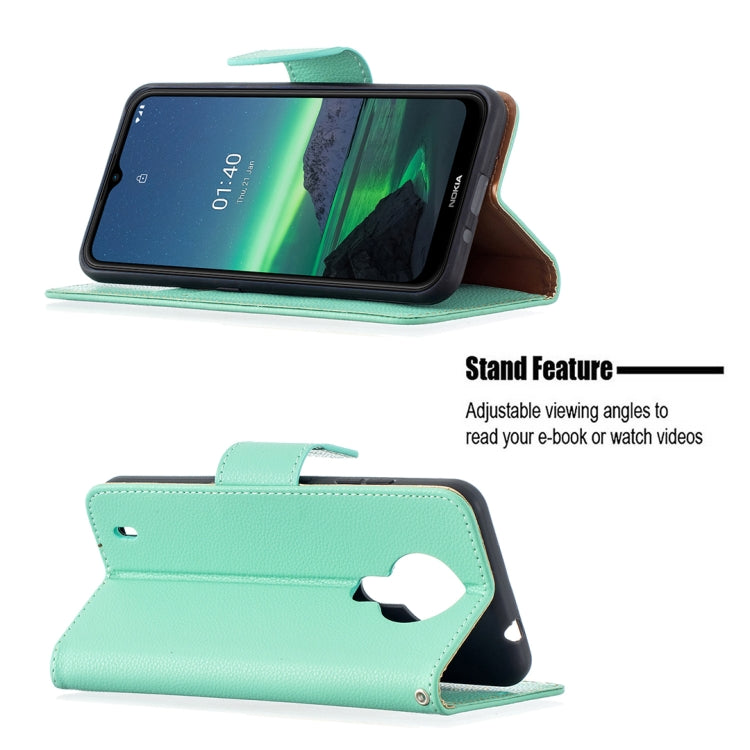 For Nokia 1.4 Litchi Texture Pure Color Horizontal Flip Leather Case with Holder & Card Slots & Wallet & Lanyard