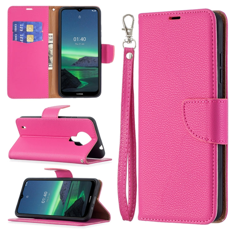 For Nokia 1.4 Litchi Texture Pure Color Horizontal Flip Leather Case with Holder & Card Slots & Wallet & Lanyard
