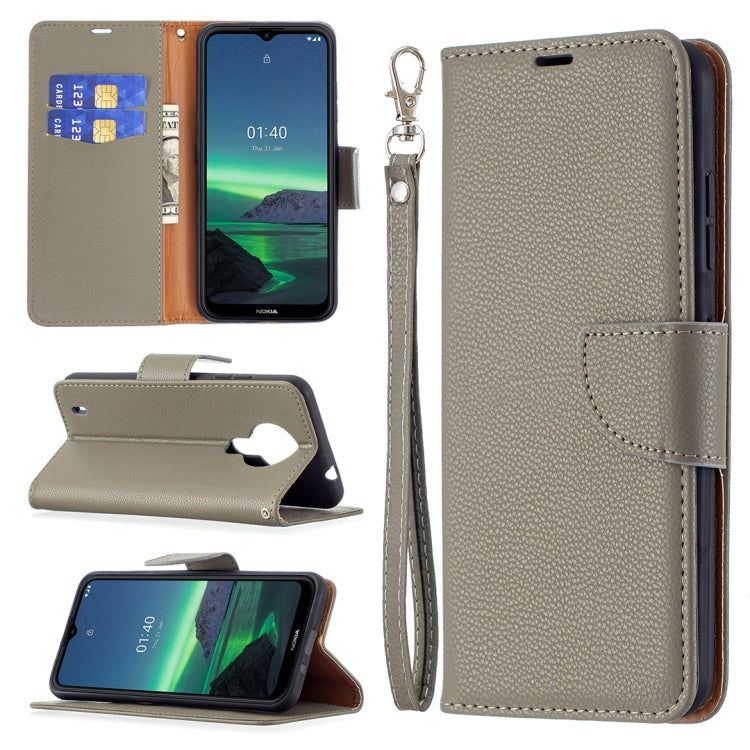 For Nokia 1.4 Litchi Texture Pure Color Horizontal Flip Leather Case with Holder & Card Slots & Wallet & Lanyard