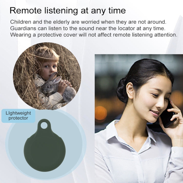 Silica Gel Hollow Out Anti-scratch Shockproof Protective Cover Soft Case with Keychain Ring Loop For AirTag