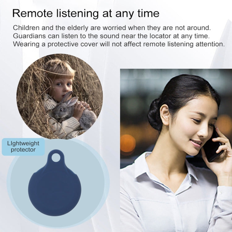 Silica Gel Hollow Out Anti-scratch Shockproof Protective Cover Soft Case with Keychain Ring Loop For AirTag