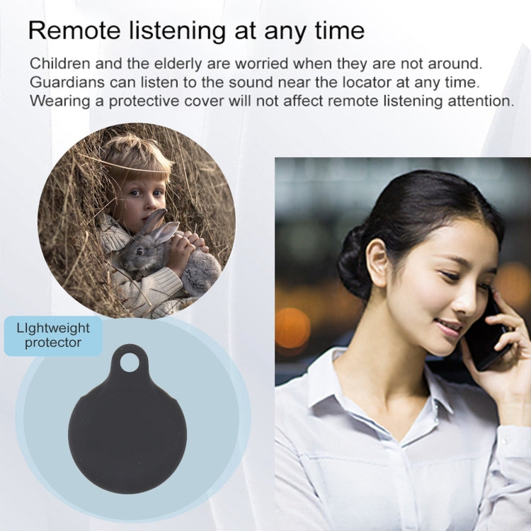 Silica Gel Hollow Out Anti-scratch Shockproof Protective Cover Soft Case with Keychain Ring Loop For AirTag