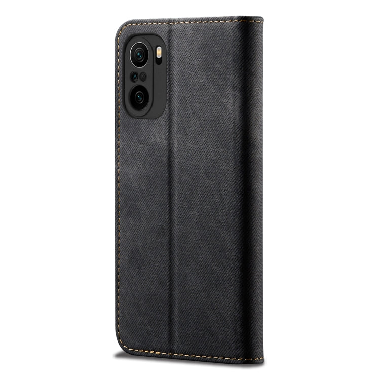 For Xiaomi Redmi K40 / K40 Pro / K40 Pro+ Denim Texture Casual Style Horizontal Flip Leather Case with Holder & Card Slots & Wallet