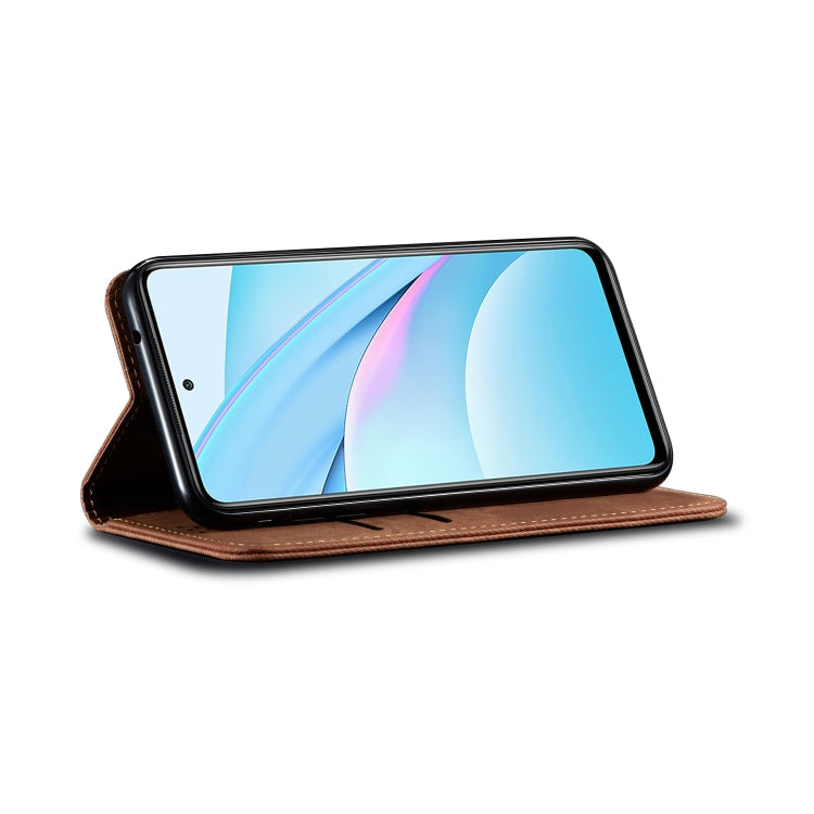 For Xiaomi Redmi K40 / K40 Pro / K40 Pro+ Denim Texture Casual Style Horizontal Flip Leather Case with Holder & Card Slots & Wallet