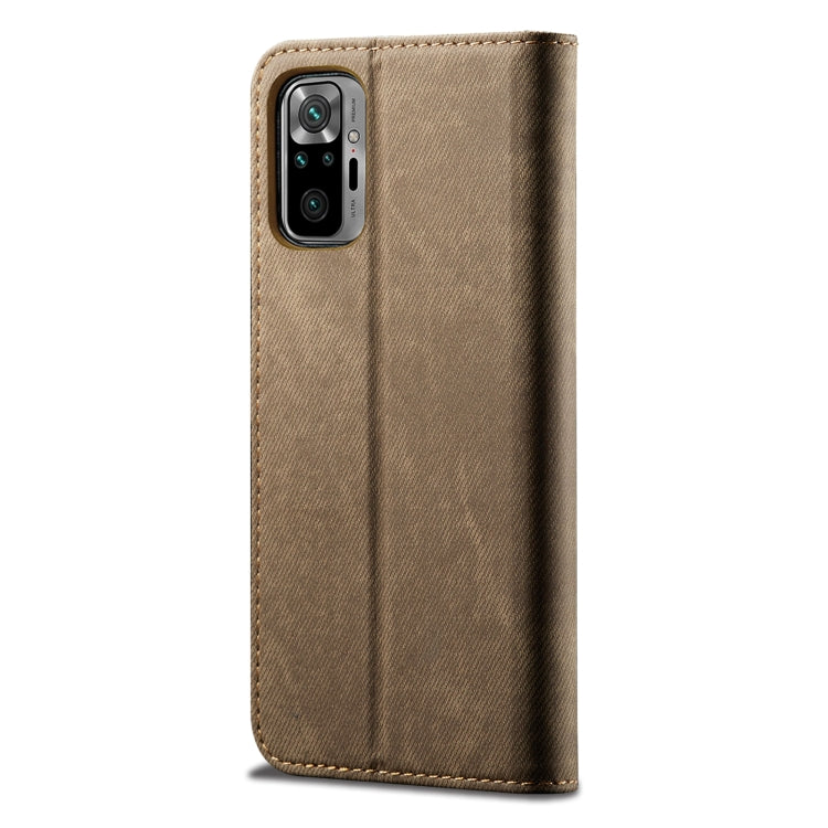 For Xiaomi Redmi Note 10 Pro / Note 10 Pro (India) / Note 10 Pro Max Denim Texture Casual Style Horizontal Flip Leather Case with Holder & Card Slots & Wallet