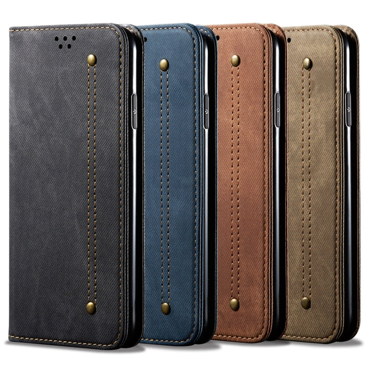 For Xiaomi Redmi Note 10 5G Denim Texture Casual Style Horizontal Flip Leather Case with Holder & Card Slots & Wallet