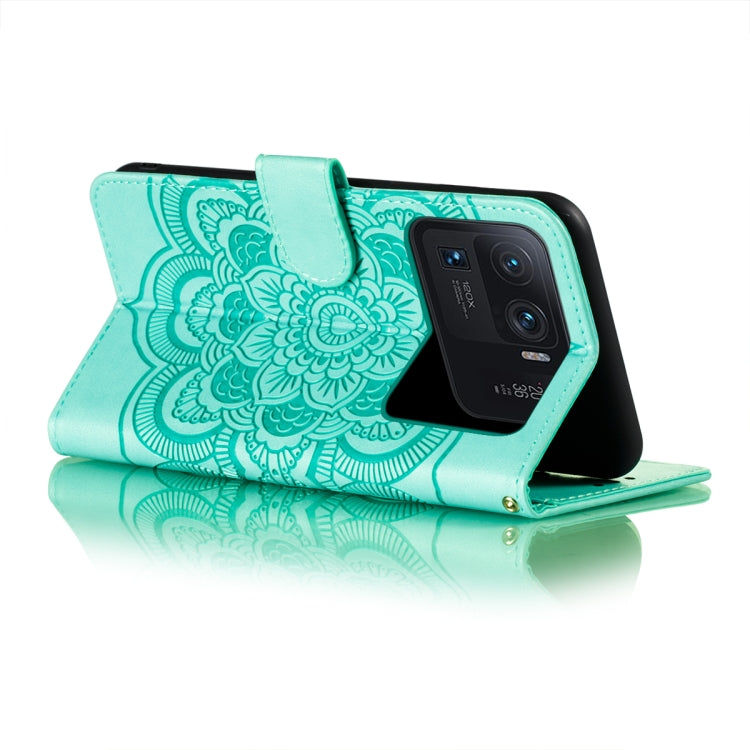 For Xiaomi Mi 11 Ultra Sun Mandala Embossing Pattern Horizontal Flip PU Leather Case with Holder & Card Slots & Wallet & Lanyard