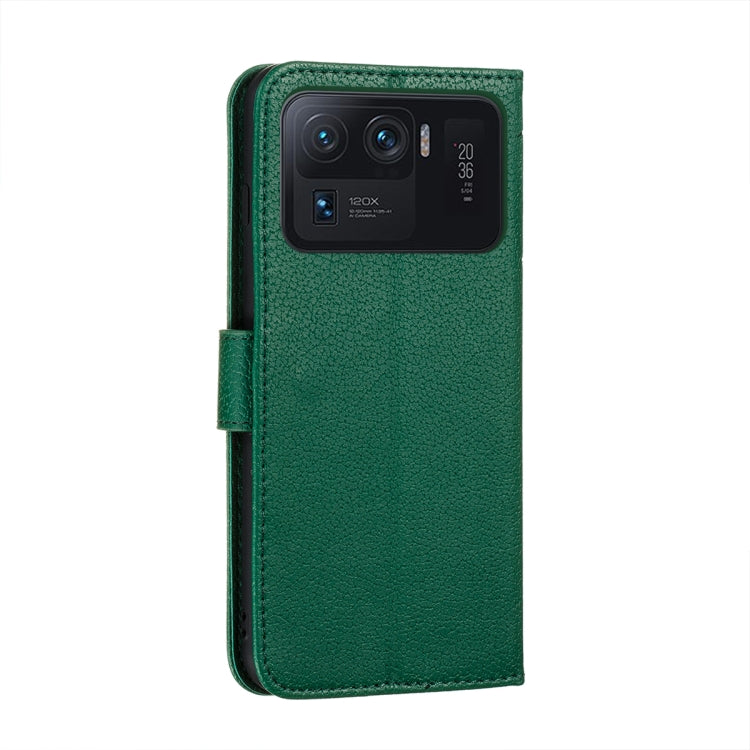 For Xiaomi Mi 11 Ultra Litchi Texture Feather Embossing Pattern Horizontal Flip Leather Case with Holder & Card Slots & Wallet & Photo Frame & Lanyard