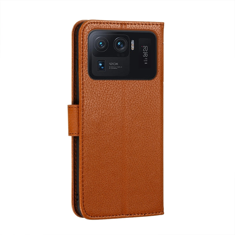 For Xiaomi Mi 11 Ultra Litchi Texture Feather Embossing Pattern Horizontal Flip Leather Case with Holder & Card Slots & Wallet & Photo Frame & Lanyard