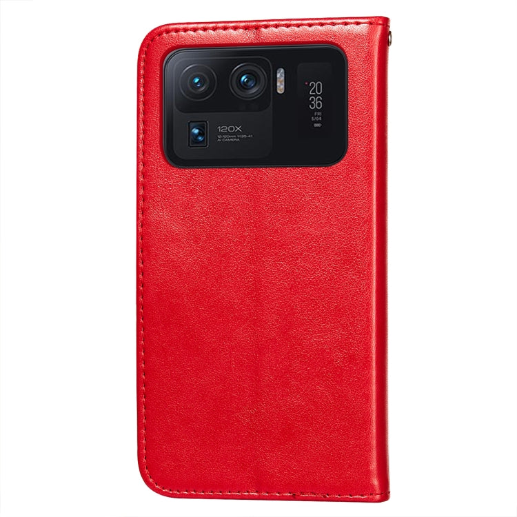 For Xiaomi Mi 11 Ultra Flower Vine Embossing Pattern Horizontal Flip Leather Case with Card Slot & Holder & Wallet & Lanyard