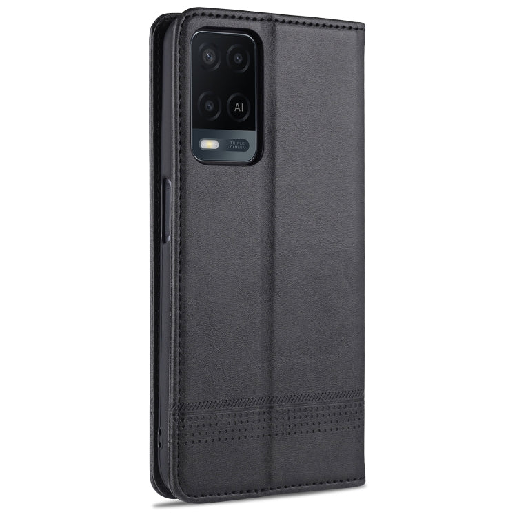 For OPPO A54 4G AZNS Magnetic Calf Texture Horizontal Flip Leather Case with Card Slots & Holder & Wallet