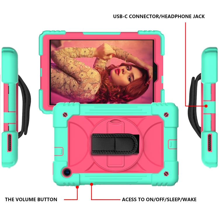 For Lenovo Tab M10 Plus 10.3 Shockproof PC + Silicone Combination Case with Holder & Hand Strap & Shoulder Strap