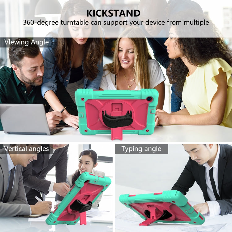 For Lenovo Tab M10 Plus 10.3 Shockproof PC + Silicone Combination Case with Holder & Hand Strap & Shoulder Strap