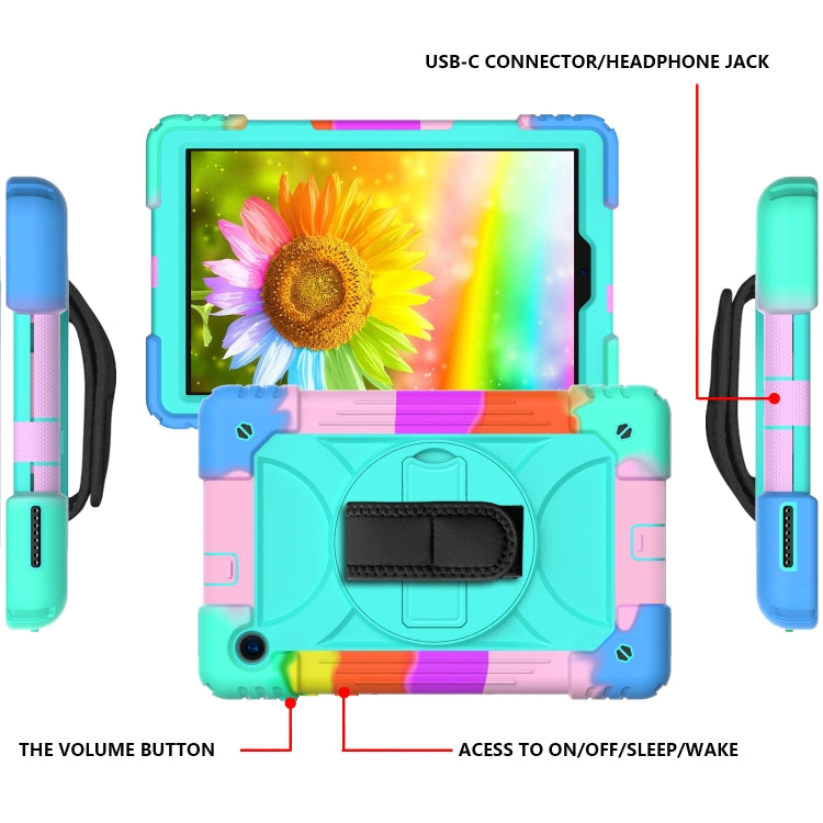 For Lenovo Tab M10 Plus 10.3 Shockproof PC + Silicone Combination Case with Holder & Hand Strap & Shoulder Strap