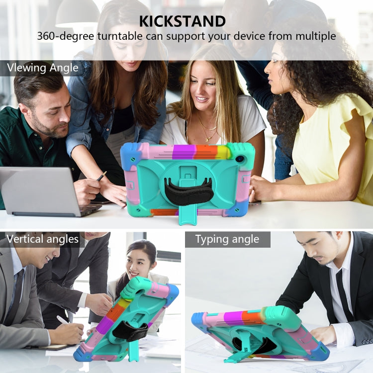 For Lenovo Tab M10 Plus 10.3 Shockproof PC + Silicone Combination Case with Holder & Hand Strap & Shoulder Strap
