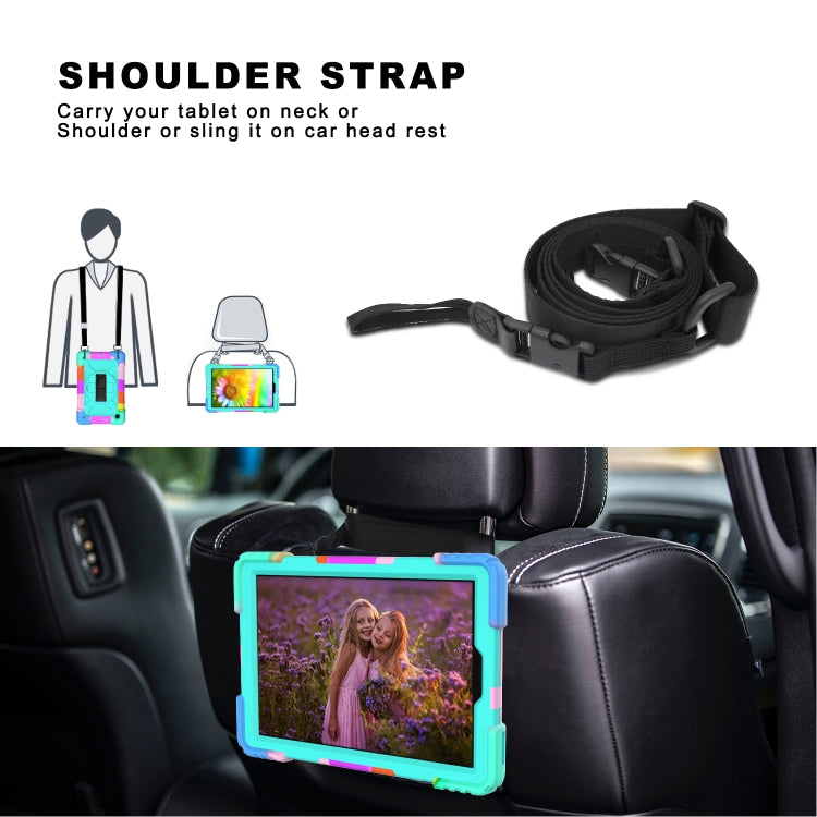 For Lenovo Tab M10 Plus 10.3 Shockproof PC + Silicone Combination Case with Holder & Hand Strap & Shoulder Strap