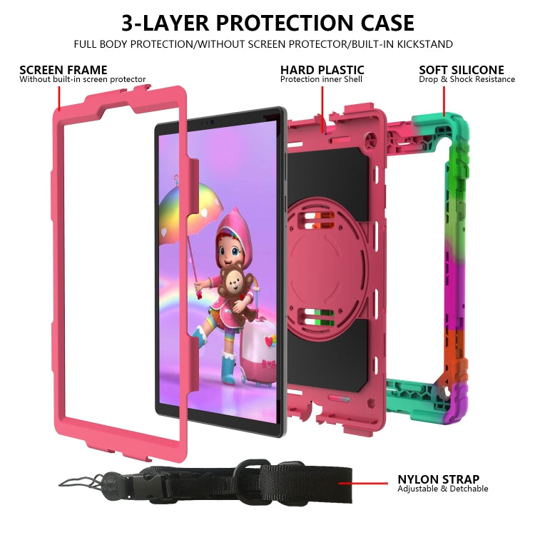 For Lenovo Tab M10 Plus 10.3 Shockproof PC + Silicone Combination Case with Holder & Hand Strap & Shoulder Strap
