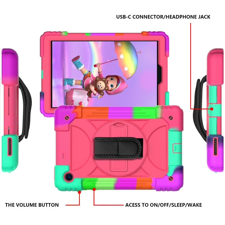 For Lenovo Tab M10 Plus 10.3 Shockproof PC + Silicone Combination Case with Holder & Hand Strap & Shoulder Strap