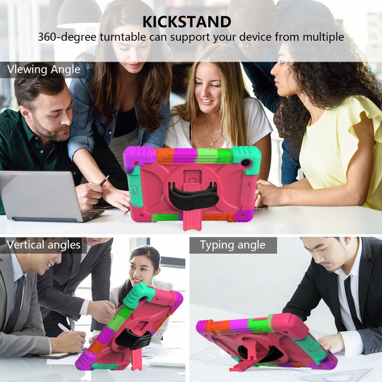 For Lenovo Tab M10 Plus 10.3 Shockproof PC + Silicone Combination Case with Holder & Hand Strap & Shoulder Strap