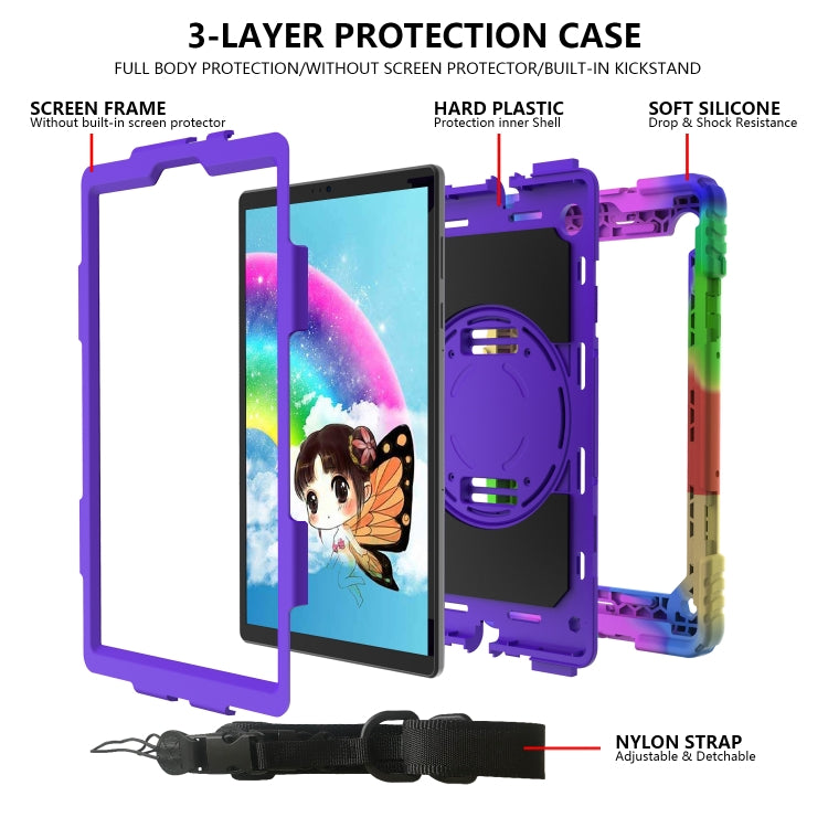 For Lenovo Tab M10 Plus 10.3 Shockproof PC + Silicone Combination Case with Holder & Hand Strap & Shoulder Strap
