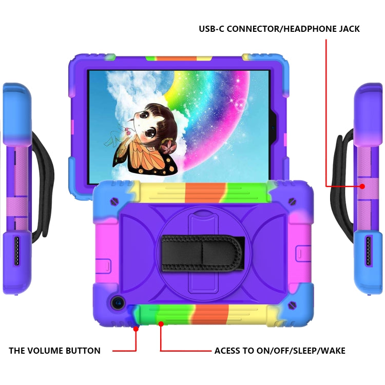 For Lenovo Tab M10 Plus 10.3 Shockproof PC + Silicone Combination Case with Holder & Hand Strap & Shoulder Strap