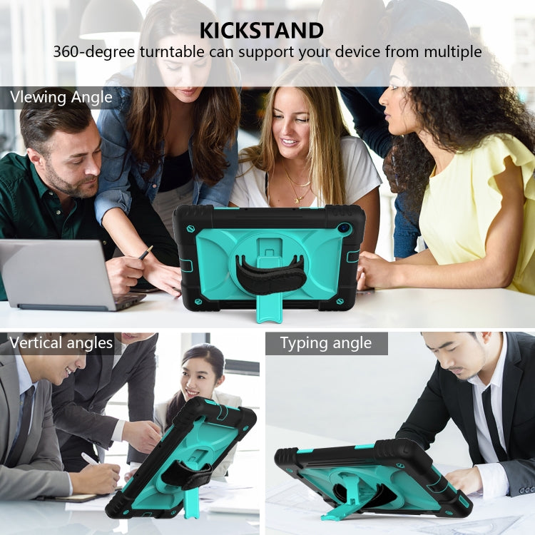 For Lenovo Tab M10 Plus 10.3 Shockproof PC + Silicone Combination Case with Holder & Hand Strap & Shoulder Strap