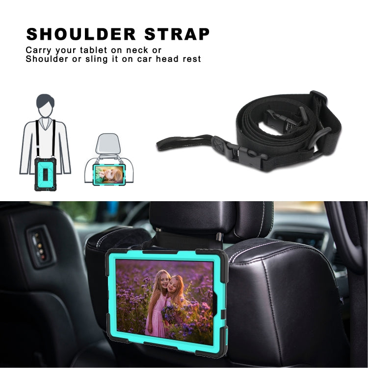 For Lenovo Tab M10 Plus 10.3 Shockproof PC + Silicone Combination Case with Holder & Hand Strap & Shoulder Strap