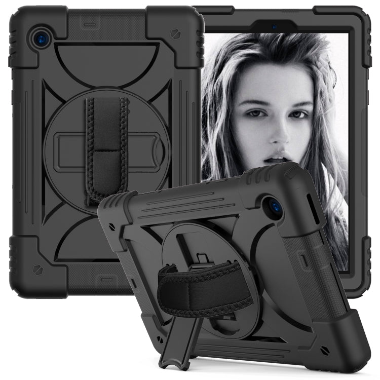 For Lenovo Tab M10 Plus 10.3 Shockproof PC + Silicone Combination Case with Holder & Hand Strap & Shoulder Strap