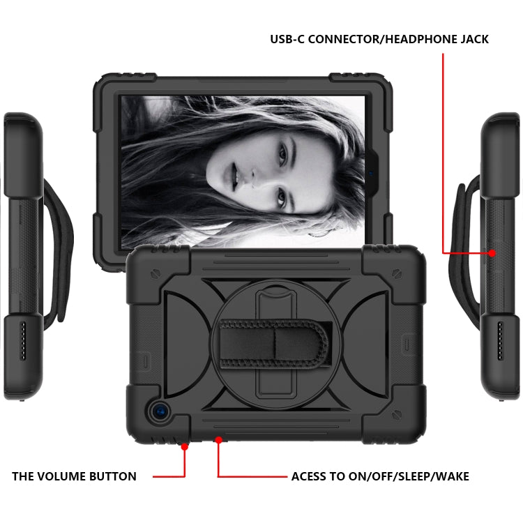 For Lenovo Tab M10 Plus 10.3 Shockproof PC + Silicone Combination Case with Holder & Hand Strap & Shoulder Strap