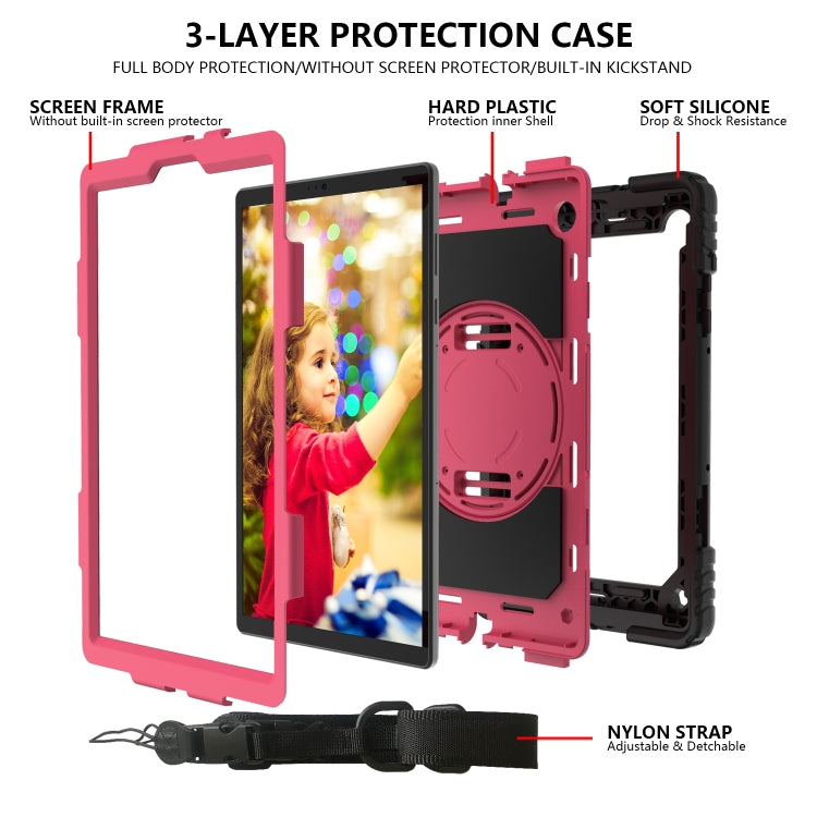 For Lenovo Tab M10 Plus 10.3 Shockproof PC + Silicone Combination Case with Holder & Hand Strap & Shoulder Strap