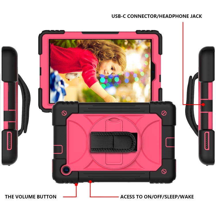For Lenovo Tab M10 Plus 10.3 Shockproof PC + Silicone Combination Case with Holder & Hand Strap & Shoulder Strap