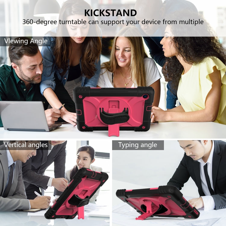 For Lenovo Tab M10 Plus 10.3 Shockproof PC + Silicone Combination Case with Holder & Hand Strap & Shoulder Strap