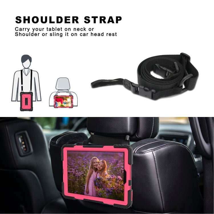 For Lenovo Tab M10 Plus 10.3 Shockproof PC + Silicone Combination Case with Holder & Hand Strap & Shoulder Strap