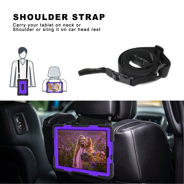 For Lenovo Tab M10 Plus 10.3 Shockproof PC + Silicone Combination Case with Holder & Hand Strap & Shoulder Strap