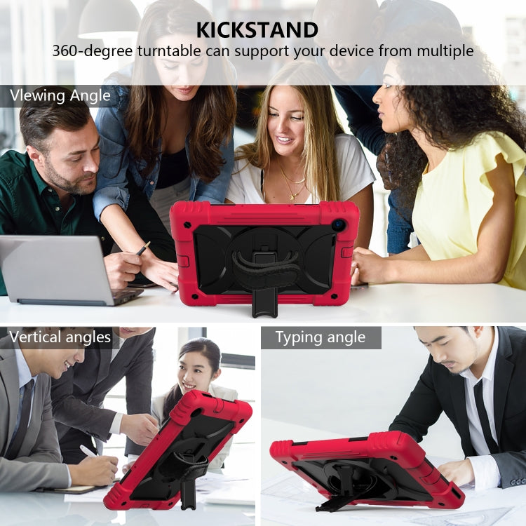 For Lenovo Tab M10 Plus 10.3 Shockproof PC + Silicone Combination Case with Holder & Hand Strap & Shoulder Strap